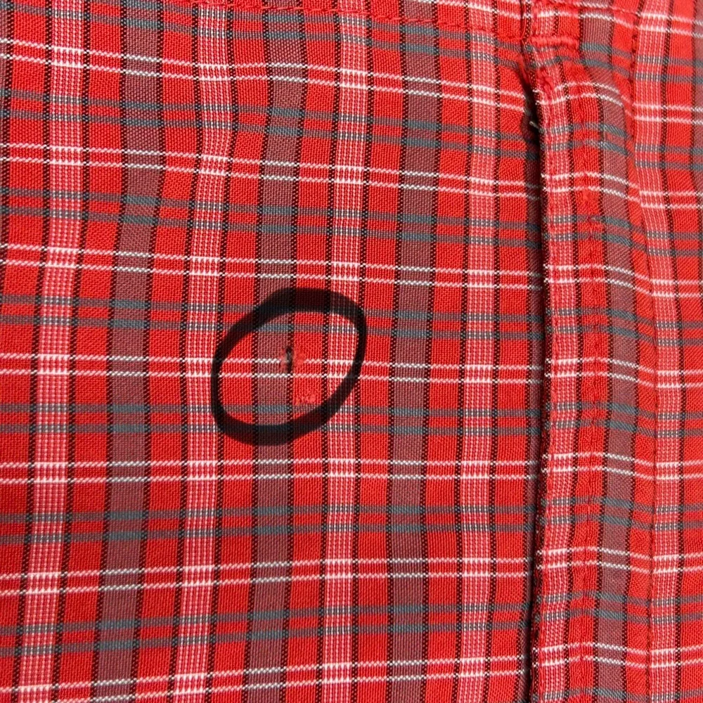 The North Face Red Casual Button Down‎ Shirt Lightweight Cotton. XL